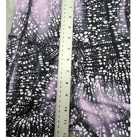 Champion Leggings Womens XS Purple Black DuoDry High Waist Crop Workout Yoga Gym - Picture 6 of 9